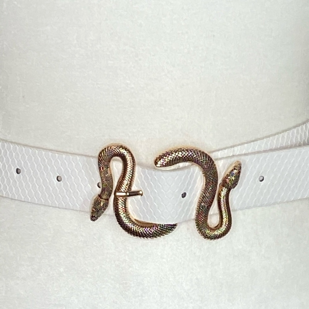 White Fashion Belt
